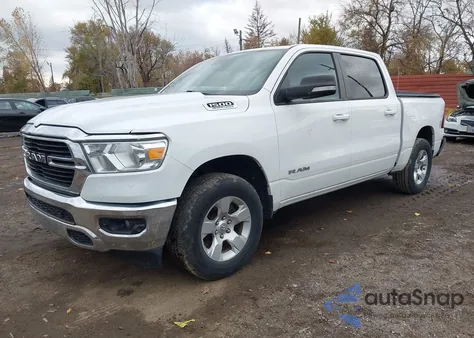 2021 Ram 1500 Big Horn 4X4 5'7 Box z USA, uszkodzony, nr VIN 1C6SRFFT7MN645666